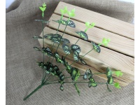 Bukiet liści EUKALIPTUS wys. 33 cm 7 łodyg CIEMNOZIELONY Z JASNYM ŚRODKIEM