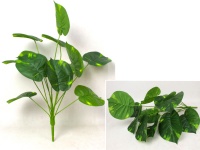 Bukiet liści MONSTERA wys. 66 cm, 12 łodyg (12 liści gruby silikon Premium 17x15 cm) zielone