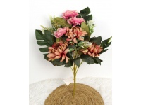 Bukiet mieszany CHRYZANTEMA, GOŹDZIK wys.50 cm, 9 łodyg ( 6 kwiatów 12-7 cm) RÓŻOWY