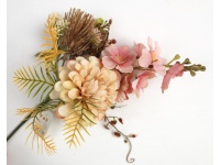 Bukiet mieszany DALIA, FREZJA 38 cm (główka 10 cm)  RÓŻOWO KREMOWY