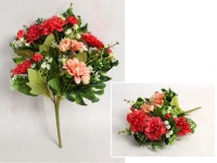 Bukiet mieszany DALIA wys. 30 cm, 6 łodyg (6 kwiatów 6x2 cm) CZERWONA