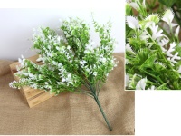 p Bukiet mieszany LISTKI wys. 50 cm, 18  łodyg BIAŁO ZIELONY