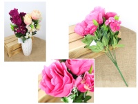 Bukiet mieszany RÓŻA, JAŚMIN 7 łodyg wys. 40 cm (kwiat 9x6 cm) mix kolor