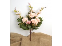 Bukiet mieszany RÓŻA, MIECZYK wys. 62 cm BRZOSKWINIOWY