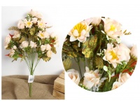 Bukiet mieszany RÓŻA, PIWONIA wys. 53 cm, 11 łodyg (33 kwiaty 3-6 cm) ŁOSOSIOWY