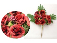 Bukiet mieszany, wiązanka RÓŻA pozłacana wys. 55 cm 11 łodyg (11 kwiatów 8-10cm) CZERWONA 