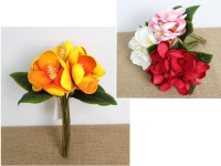 Bukiet, pęczek MAGNOLIA wys. 28 cm, 7 łodyg (kwiaty piankowe 8-4 cm) mix kolor