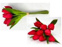 Bukiet pęczek TULIPAN wys. 41 cm 9 łodyg (9 główek 7,5x4 cm) CZERWONY