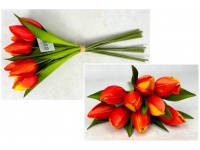 Bukiet pęczek TULIPAN wys. 41 cm 9 łodyg (9 główek 7,5x4 cm) POMARAŃCZOWY