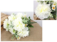 Bukiet PEONIA 13 łodyg, wys.50 cm (główka 14x5) - śmietanowy