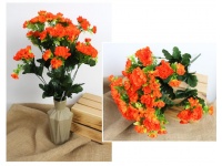 Bukiet PIWONIA 49 cm  18 łodyg (54 kwiaty 2,5-5 cm)  POMARAŃCZOWY