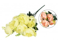 Bukiet PIWONIA 7 łodyg, wys. 53 cm (główka 8x5 cm) - mix kolor