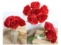 Bukiet PIWONIA wys. 26 cm 6 łodyg (6 kwiatów 9 cm)