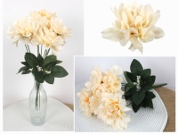 Bukiet PIWONIA wys. 40 cm 9 łodyg (9 główek 10 cm) SZAMPAŃSKA