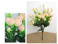 Bukiet RÓŻA drobna wys. 48 cm, 13 łodyg (kwiat 3,5x2,5 cm) RÓŻOWO-ŻÓŁTA