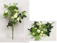 Bukiet RÓŻA wys. 47 cm, 3 łodygi (12 kwiatów 4-2 cm) BIAŁA