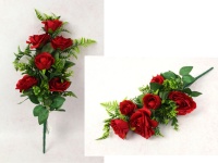 Bukiet RÓŻA wys. 50 cm, 9 łodyg (6 kwiatów 7x4 cm) CZERWONA