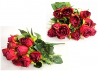 Bukiet RÓŻA wys. 52 cm 14 łodyg (14 kwiatów 4x6 cm)  CZERWONA