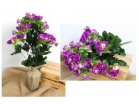 Bukiet PIWONIA 49 cm  18 łodyg (54 kwiaty 2,5-5 cm) FIOLETOWY