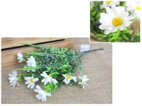 Bukiet STOKROTKA wys. 35 cm, 5 łodyg (kwiat 4,5x1,5 cm) BIAŁY