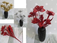 Bukiet świąteczny BROKATOWY GWIAZDA BETLEJEMSKA 7 kwiatów mix kolor (wys. 36 cm)