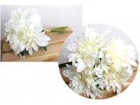 Bukiet sztuczny DALIA 25 cm 6 kwiatów 13 cm BIAŁY