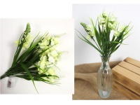 Bukiet sztuczny ŁUBIN z trawą 34 cm 5 łodyg JASNOZIELONY