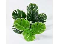 Bukiet sztuczny MONSTERA plastikowa 12 łodyg 40 cm białe końce