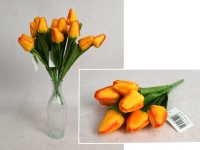 Bukiet TULIPAN wys. 33 cm, 7 łodyg (7 kwiatów 5x4 cm) POMARAŃCZOWY