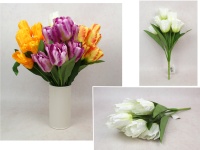 Bukiet TULIPAN wys. 48 cm, 9 łodyg (9 kwiatów 8x5,5 cm) MIX KOLOR