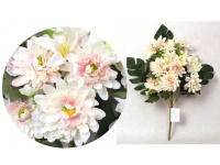 Bukiet wiązanka mieszany LILIA, DALIA wys. 50 cm  (kwiat 9 cm) jasno RÓŻOWA