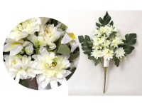 Bukiet wiązanka mieszany LILIA, DALIA wys. 50 cm  (kwiat 9 cm) ŚMIETANKOWA