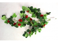 Bukiet, zwis RÓŻA 60 cm, 3 łodygi (kwiat 3,5x2,5 cm) CZERWONY