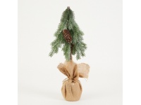 Choinka 50 cm w jucie z szyszkami