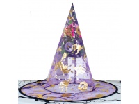Czapka CZAROWNICY, CZARODZIEJA 38x35 cm FIOLET
