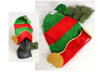 Czapka ELFA welurowa w pasy z uszami 38x36 cm - 1 szt