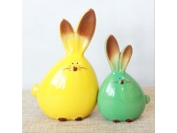 Dekoracja ceramiczna ZAJĄCE kpl 2 szt