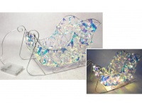 Dekoracja na stelażu z drutu z folią holograficzną SANIE 30 LED 35x24x16 cm