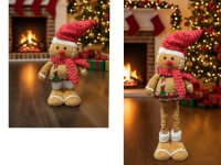 Dekoracja PIERNIKOWY LUDZIK z teleskopowymi nogami 50-35 cm