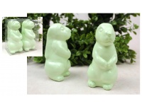 Dekoracja wielkanocna plastikowy ZAJĄC 10x5x5 cm ZIELONY kpl. 2 szt