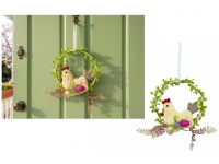 Dekoracja wielkanocna wianek KURA średnica koła 17 cm