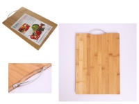 Deska kuchenna do krojenia BAMBUSOWA z metalowym uchwytem 24x33,5x1,6 cm