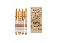 Długopis KAPIBARA żelowy 13,5 cm z antypoślizgową osłoną kpl 4 szt 