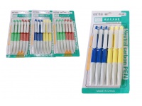 Długopis w plastikowym pudełku komplet 6 sztuk MIX KOLOR ZX-001