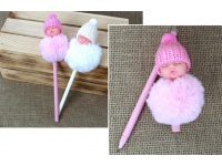 Długopis z figurką LALKA POMPOPN mix kolor 25 cm - 1 szt