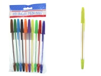 Długopisy kolorowe tradycyjne 16 cm kpl 10 szt w folii
