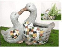 Doniczka ceramiczna mozaika DWIE KACZKI 39x29x19 cm