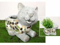 Doniczka ceramiczna mozaika KOT 29x25x19 cm