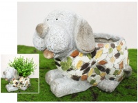 Doniczka ceramiczna mozaika PIES 29x23x19 cm