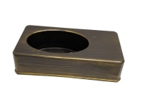 Doniczka do kompozycji QUADRO *34* 32x17x8 cm CZARNO-ZŁOTA